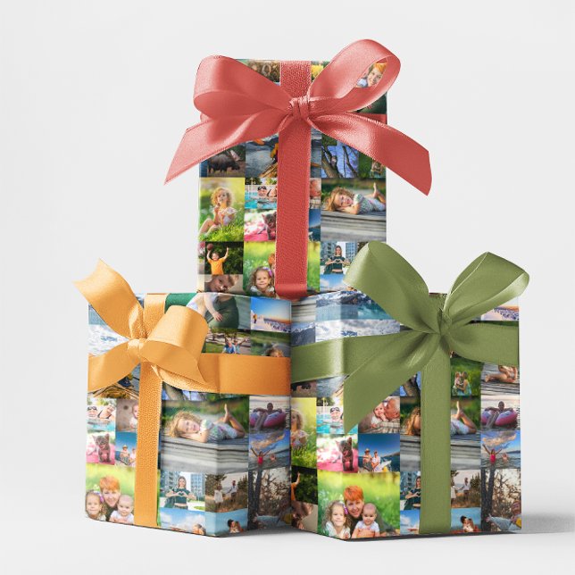 40 Horizontal Photo Collage Wrapping Paper (40 Horizontal Photo Collage Wrapping Paper)