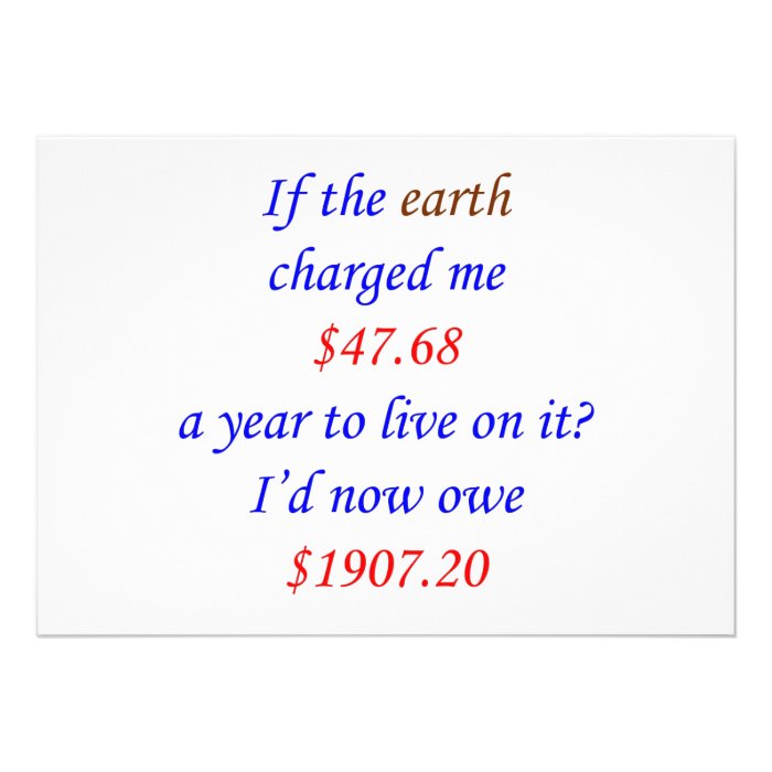 40 If the earth charged me40 Personalized Announcement