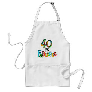 40 is Fabulous Birthday T-shirts and Gifts Adult Apron