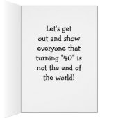 "40" IS NOT THE END OF THE WORLD CARDS (Inside (Right))