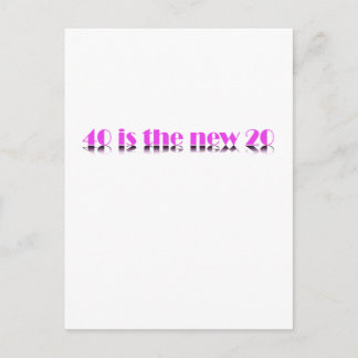 40 is the new 20 birthday design postcard