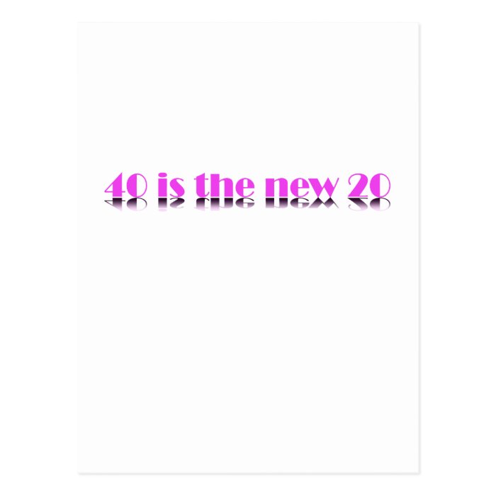 40 is the new 20 birthday design postcard