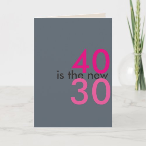 40 is the new 30 hoo_ray for crap birthday card