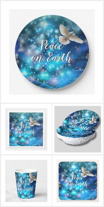 40+ Matching Blue Dove Christmas Table Settings