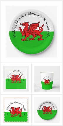 40+ Matching Welsh Dragon Christmas Table Settings