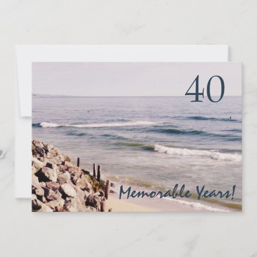 40 Memorable YearsBirthday Party_Ocean Invitation