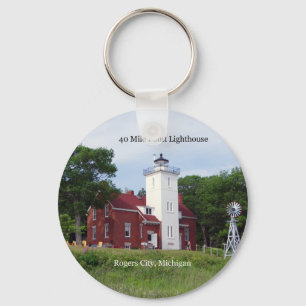40 Mile Point Lighthouse key chain