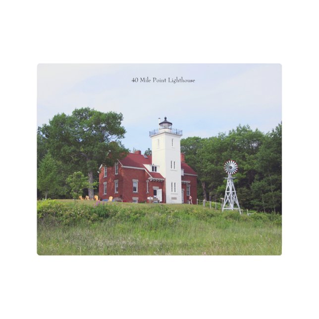 40 Mile Point Lighthouse metal wall art (Front)