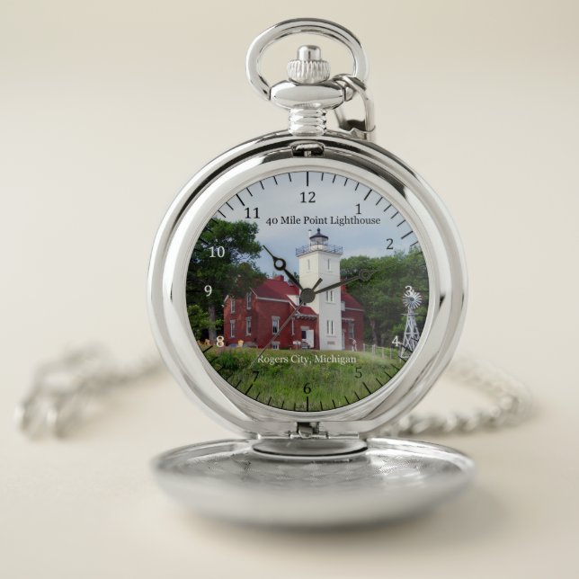 40 Mile Point Lighthouse pocket watch (Inside)