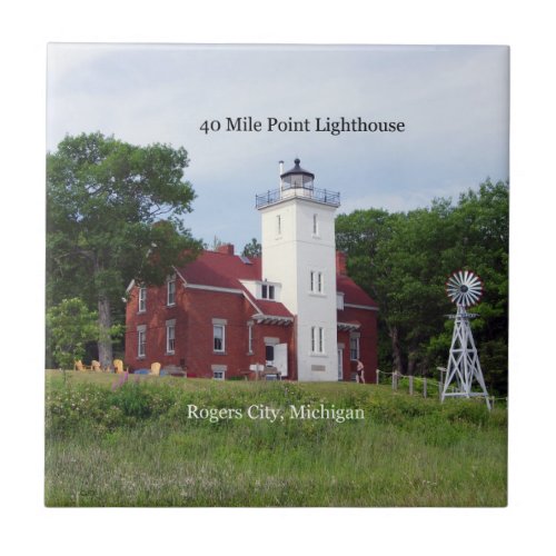 40 Mile Point Lighthouse tile