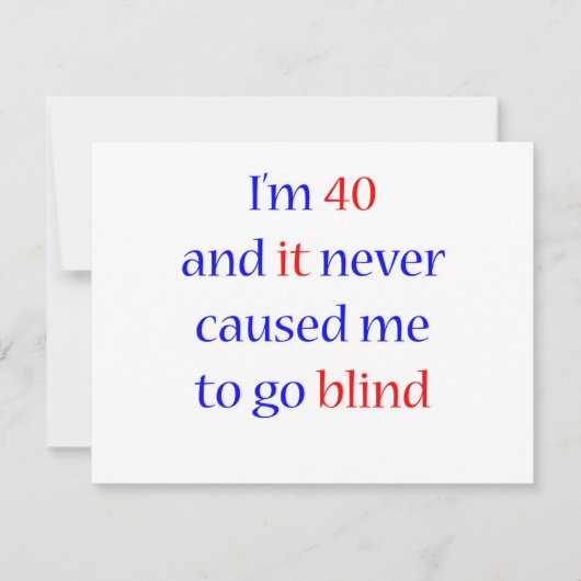 40 Never gone blind (Front)