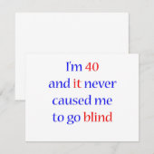 40 Never gone blind (Front/Back)