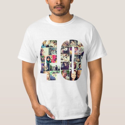 40 number photo collage T_Shirt