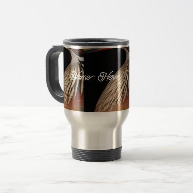 40 oz Cup with handle, Stainless Steel Cup (Front Left)