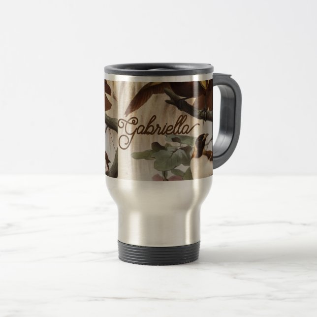 40 oz Cup with handle, Stainless Steel Cup, Person (Front Right)