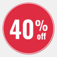 40 Percent off Discount Sale