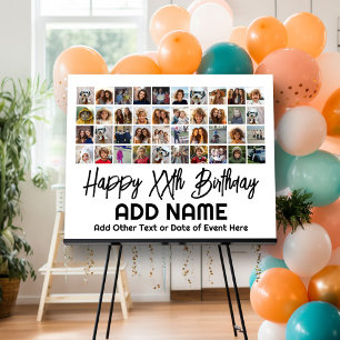 40 Photo Collage - 4 Rows 10 Columns - Birthday Foam Board