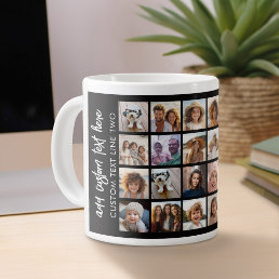 40 Photo Collage - 4 Rows 10 Columns - Script Name Giant Coffee Mug