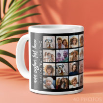 40 Photo Collage - 4 Rows 10 Columns - Script Name Giant Coffee Mug
