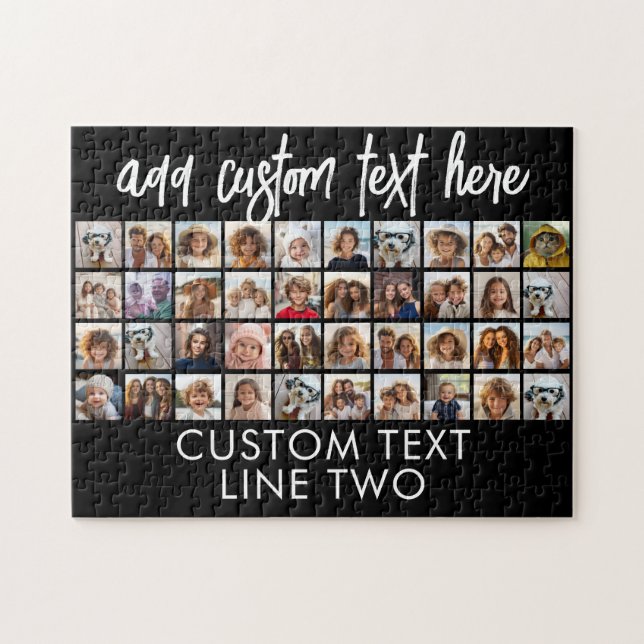 40 Photo Collage - 4 Rows 10 Columns - Script Name Jigsaw Puzzle (Horizontal)