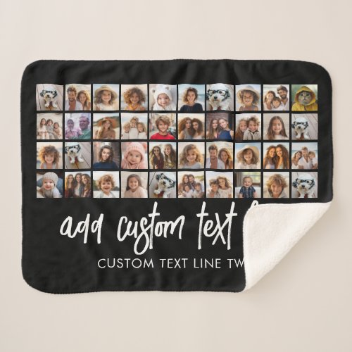 40 Photo Collage _ 4 Rows 10 Columns _ Script Name Sherpa Blanket
