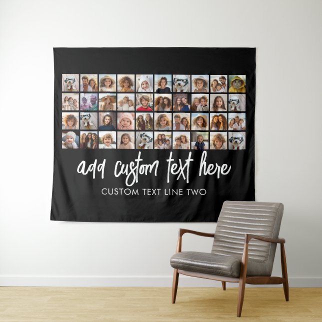40 Photo Collage - 4 Rows 10 Columns - Script Name Tapestry (In Situ (Horizontal))