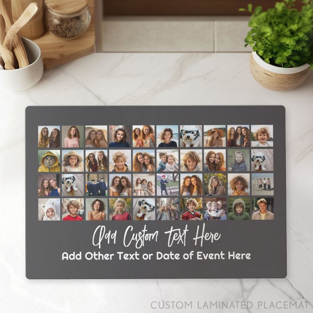 40 Photo Collage - 4 Rows 10 Columns - Script Text Placemat (Creator Uploaded)