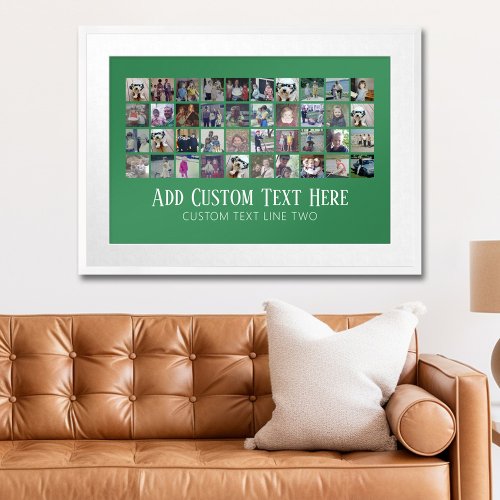40 Photo Collage _ 4 Rows 10 Columns _ Script text Poster