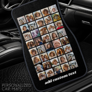 40 Photo Collage - 8 Rows 5 Columns - Script Name Car Floor Mat