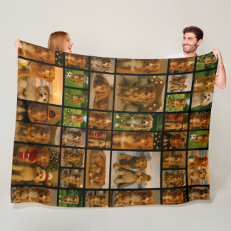40 Photo Collage Template Personalized Custom Made Fleece Blanket