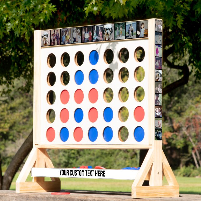 40 Photo Collage with One Line Text - White Fast Four (Lawn)