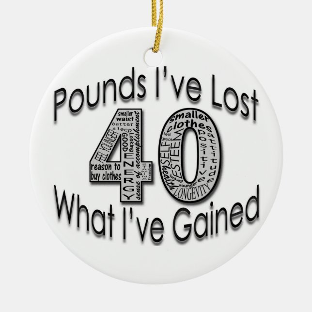 40 Pounds Lost Ornament (Front)