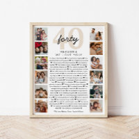 40 Reasons We Love You Birthday Keepsake Gift