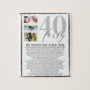 40 Reasons We Love You Gift Jigsaw Puzzle