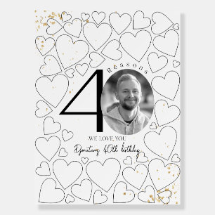 40 Reasons We Love You Gold Board