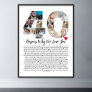 40 Reasons Why I Love You 40th Birthday Collage Poster