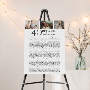 40 Reasons Why We Love You Custom Photo Foam Board