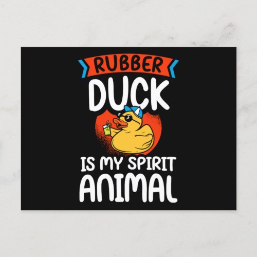 40Rubber duck for a Duck Lovers Announcement Postcard