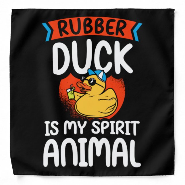 40.Rubber duck for a Duck Lovers Bandana (Front)