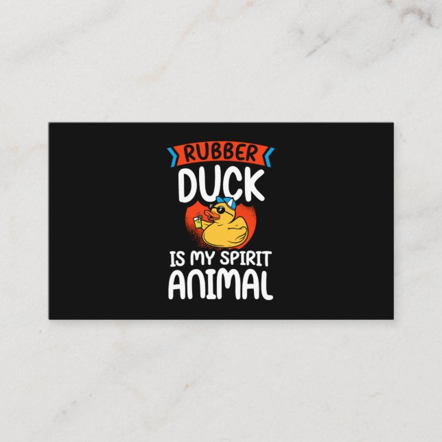 40.Rubber duck for a Duck Lovers Business Card (Front)
