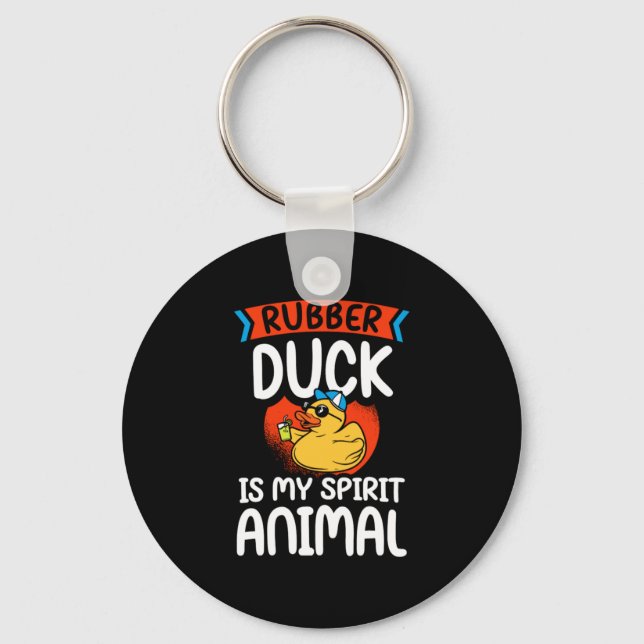 40.Rubber duck for a Duck Lovers Keychain (Front)