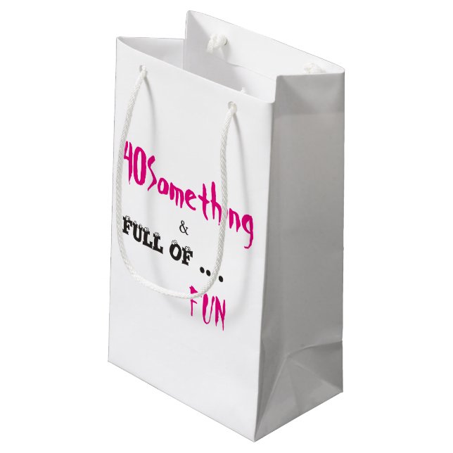 40 Something Birthday Gift Bag (Back Angled)