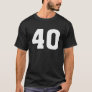 40 Sports Team Jersey - Number Front Back Player T T-Shirt