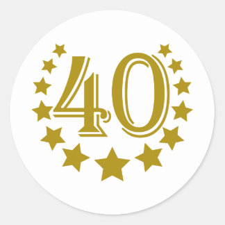 Number 40 Stickers | Zazzle