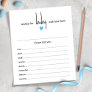 40 Tear Off Pages Wishes For Baby Boy Shower Game Notepad