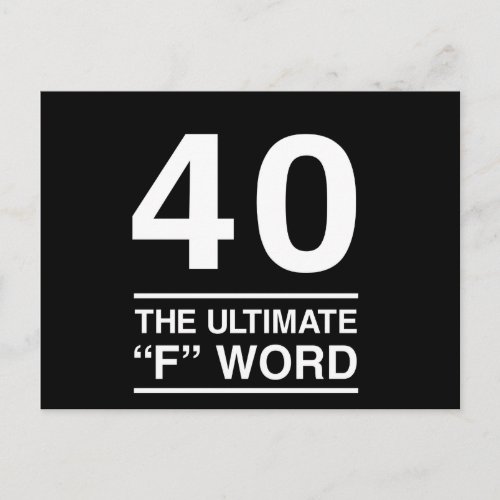 40 The Ultimate F Word Postcard