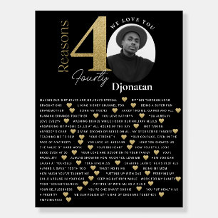 40 Things We Love About You Black Gold Board