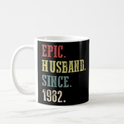 40 Wedding Aniversary  Him  Epic Husband Since 198 Coffee Mug