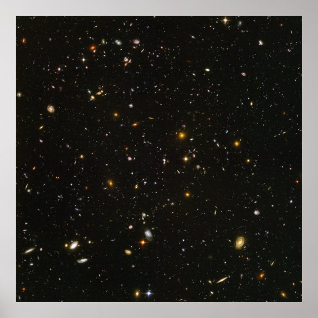 40"x40" (max) HUDF Hubble Ultra Deep Field Poster (Front)