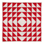 40" x 40" Betsy Patchwork Unisex Baby Quilt<br><div class="desc">The Betsy Pink Patchwork was machine pieced with both new and repurposed cotton fabrics. It was hand quilted using white cotton floss. It can be used as a baby quilt or wall hanging.</div>